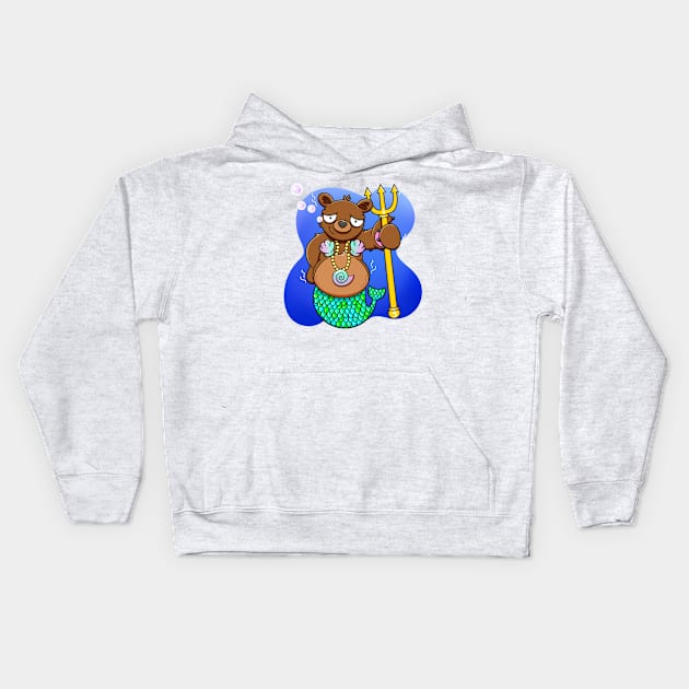 The Great and Mighty Merbear Kids Hoodie by LoveBurty